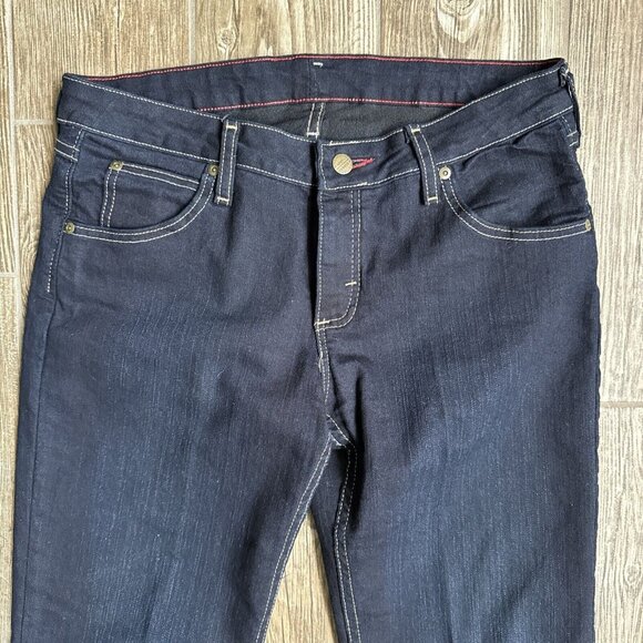 2/$18 SALE! Wrangler Jeans Womens‎ 8 Blues Dark Button Flap Pockets Cowboy Core - Picture 5 of 12